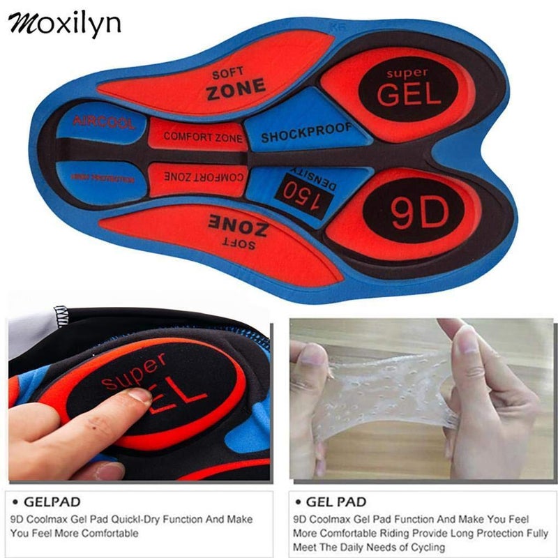 MOXILYN طقم قميص دراجات للرجال بأكمام طويلة ملابس دراجات احترافية سريعة الجفاف جاكيت + شورت دراجات مع وسادة 9D - طقم ملابس دراجات - Image 5
